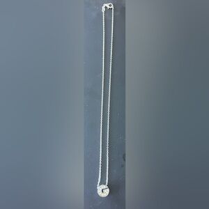 925 SILVER HEART INITIAL G PENDANT NECKLACE WITH RHINESTONES